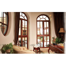 Natural Larch Wood Double Tempered Glass Solid Wood Window